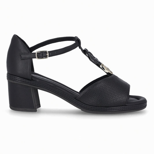 Sandalia Paola 516 Negro/Dorado