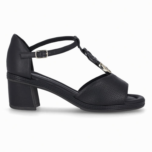 Sandalia Paola 516 Negro/Dorado