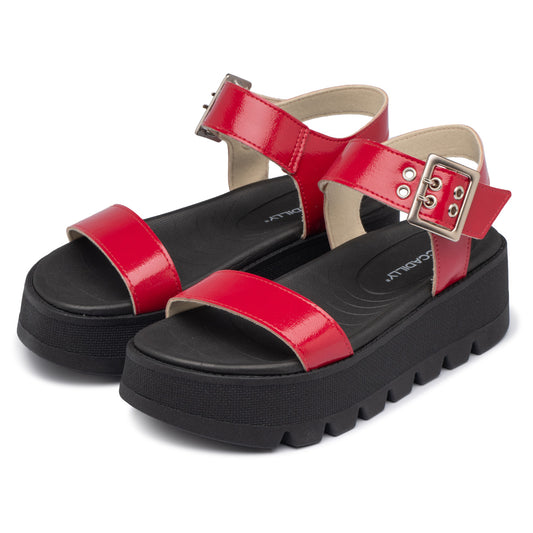 Sandalia Cati Rojo/Negro 793 Piccadilly