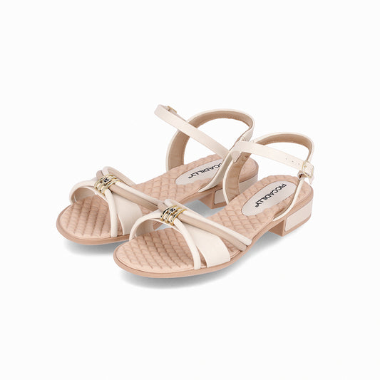 Sandalia Taila Nude/Blanco Piccadilly