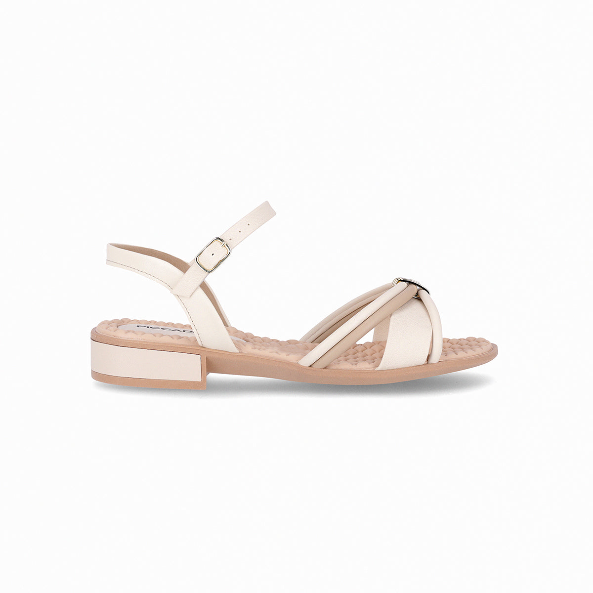 Sandalia Taila Nude/Blanco Piccadilly