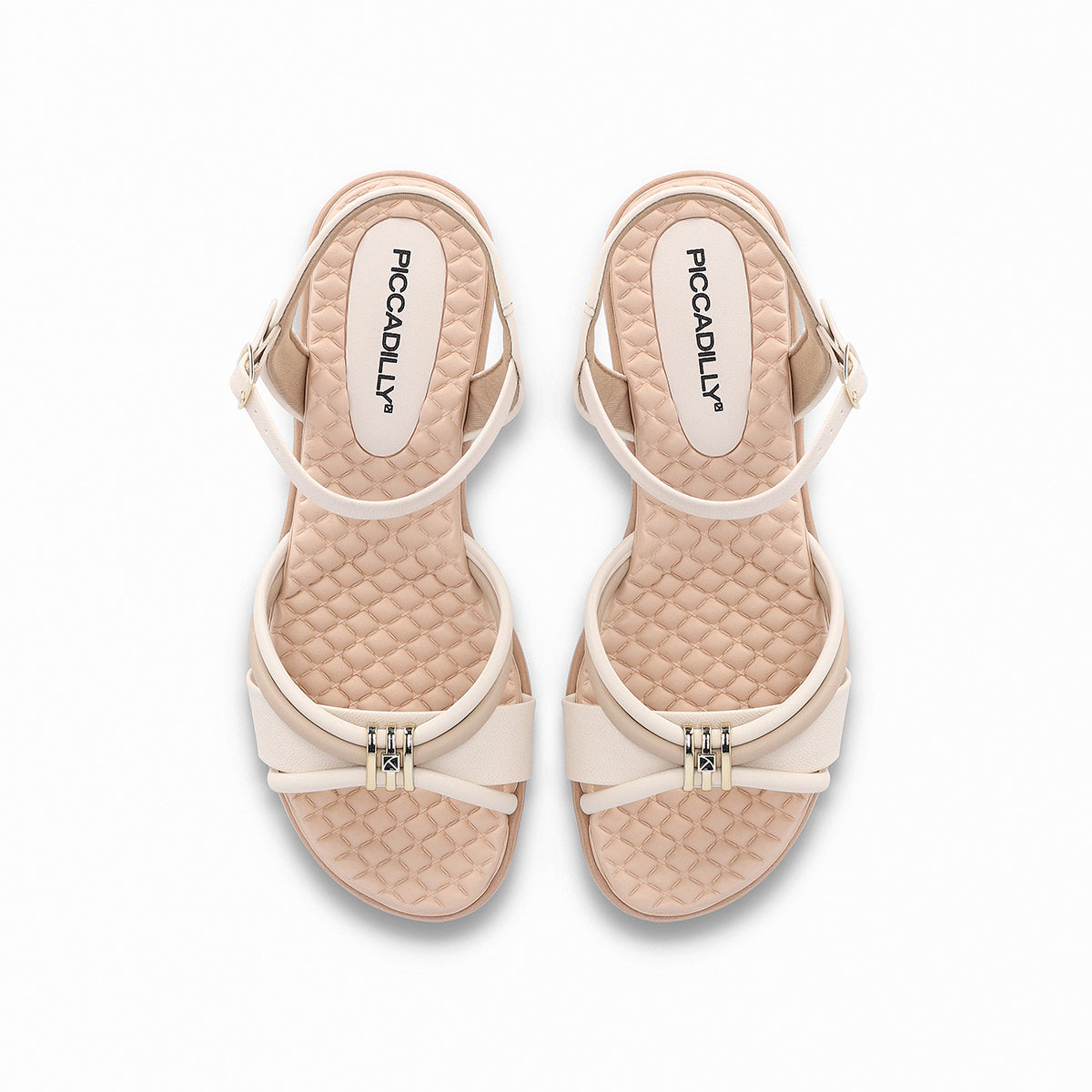 Sandalia Taila Nude/Blanco Piccadilly