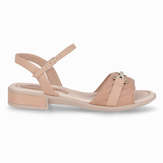 Sandalia Taila Nude/Dorado
