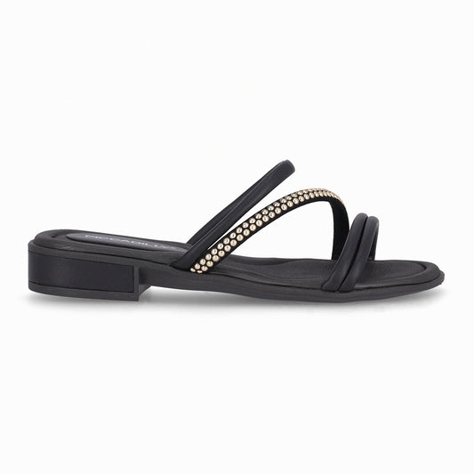 Sandalia Taila 78 Negro/Strass