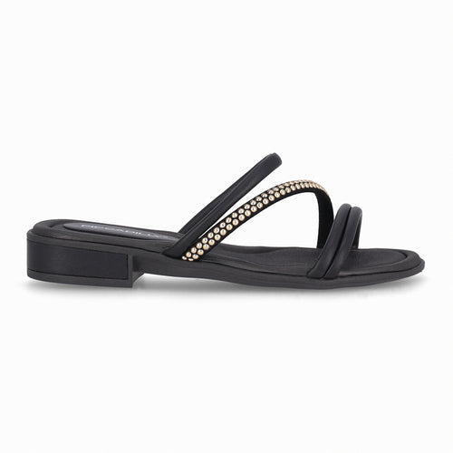 Sandalia Taila 78 Negro/Strass