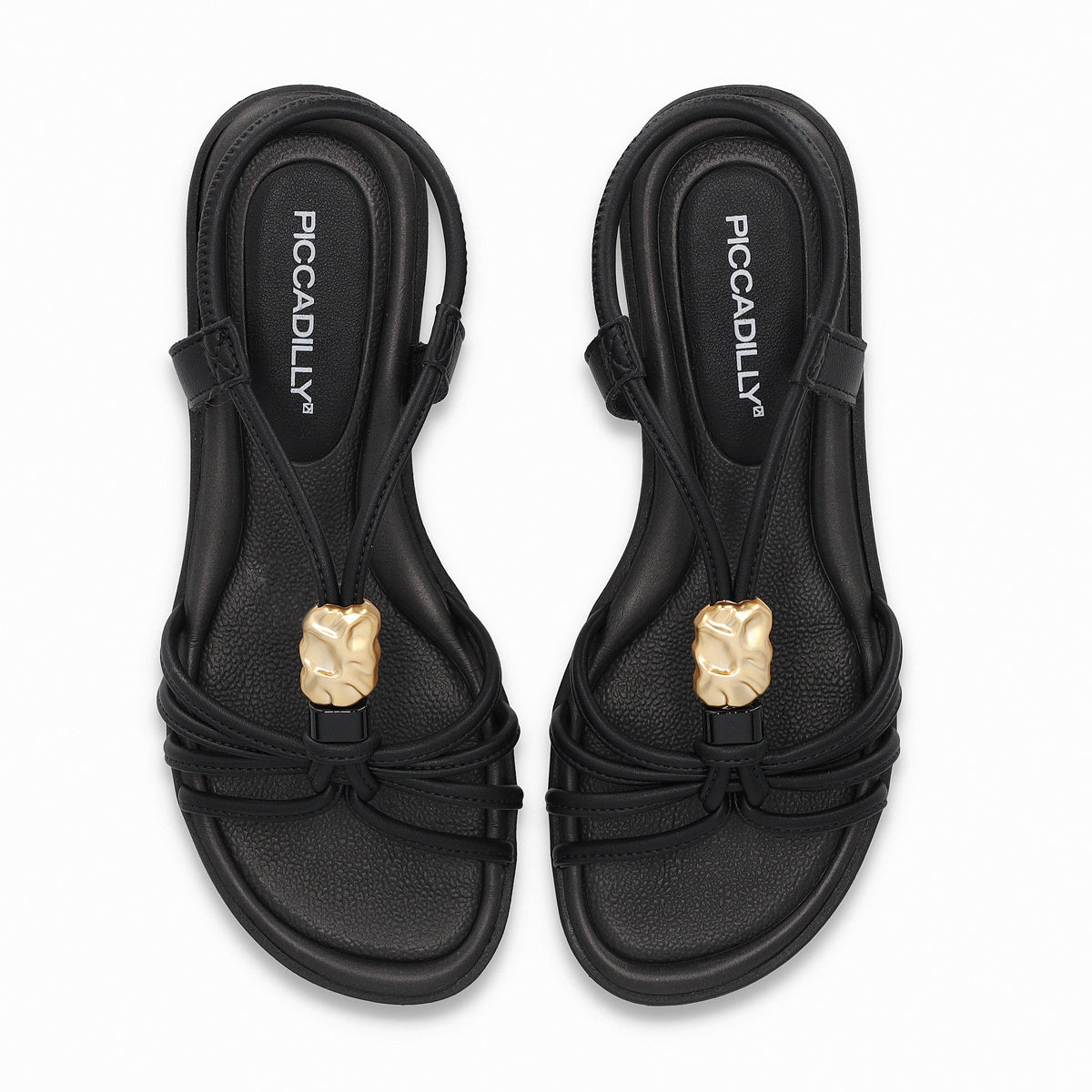 Sandalia Taila Negro/Dorado 87