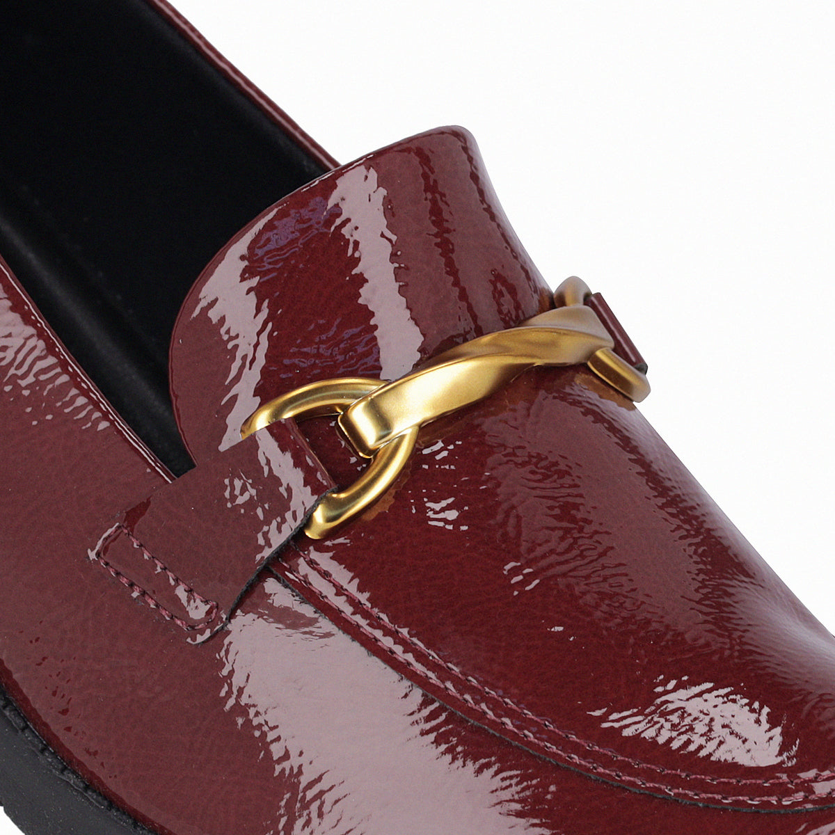 Mocasin Leci Burdeo/Charol
