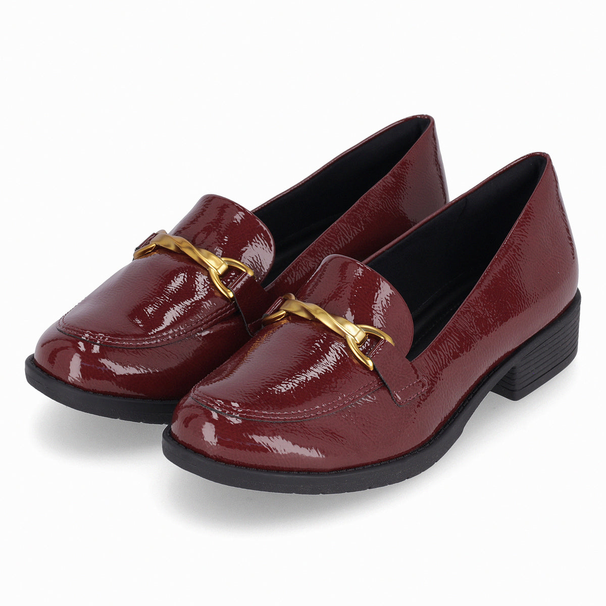 Mocasin Leci Burdeo/Charol