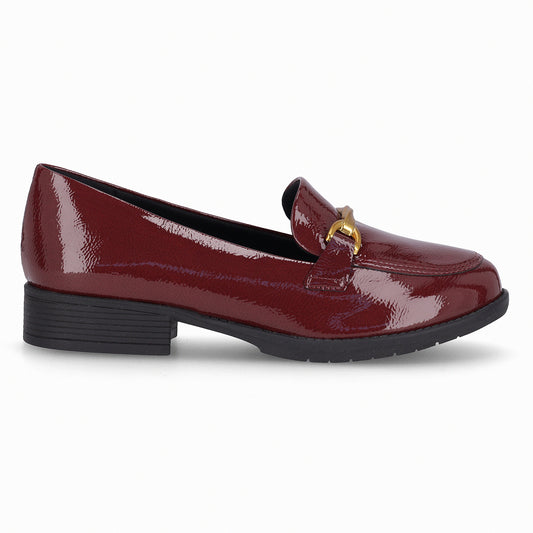 Mocasin Leci Burdeo/Charol