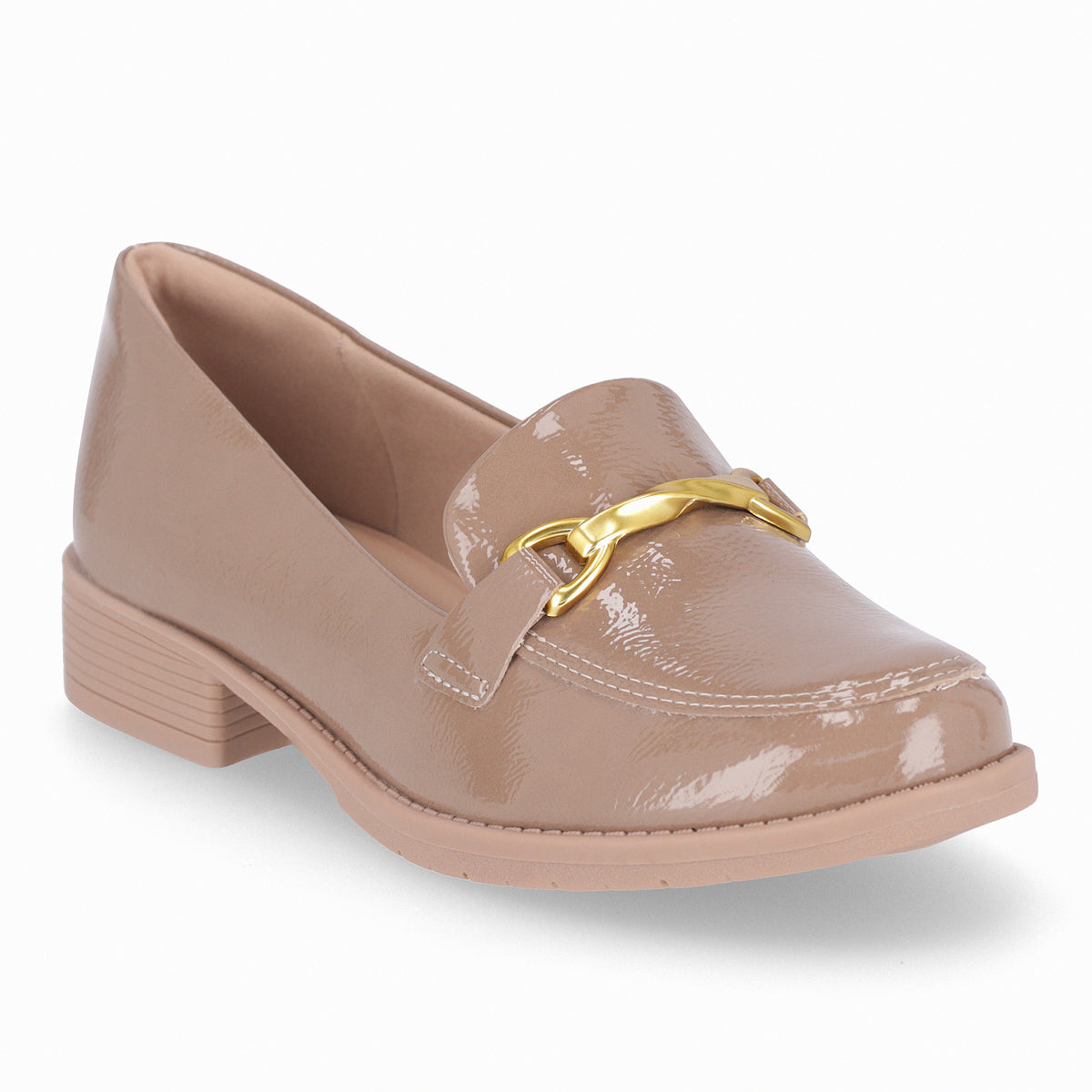 Mocasin Leci Nude/Charol