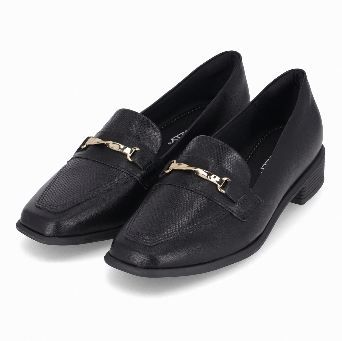 Mocasin Giovanna Negro/Dorado