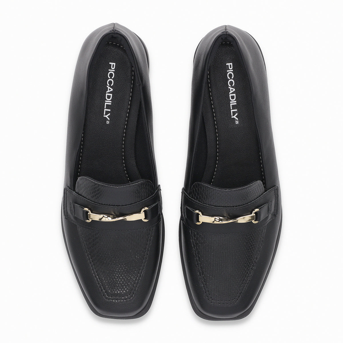 Mocasin Giovanna Negro/Dorado
