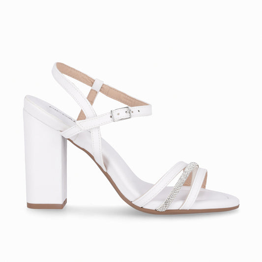 Sandalia Rafa Blanco/Strass