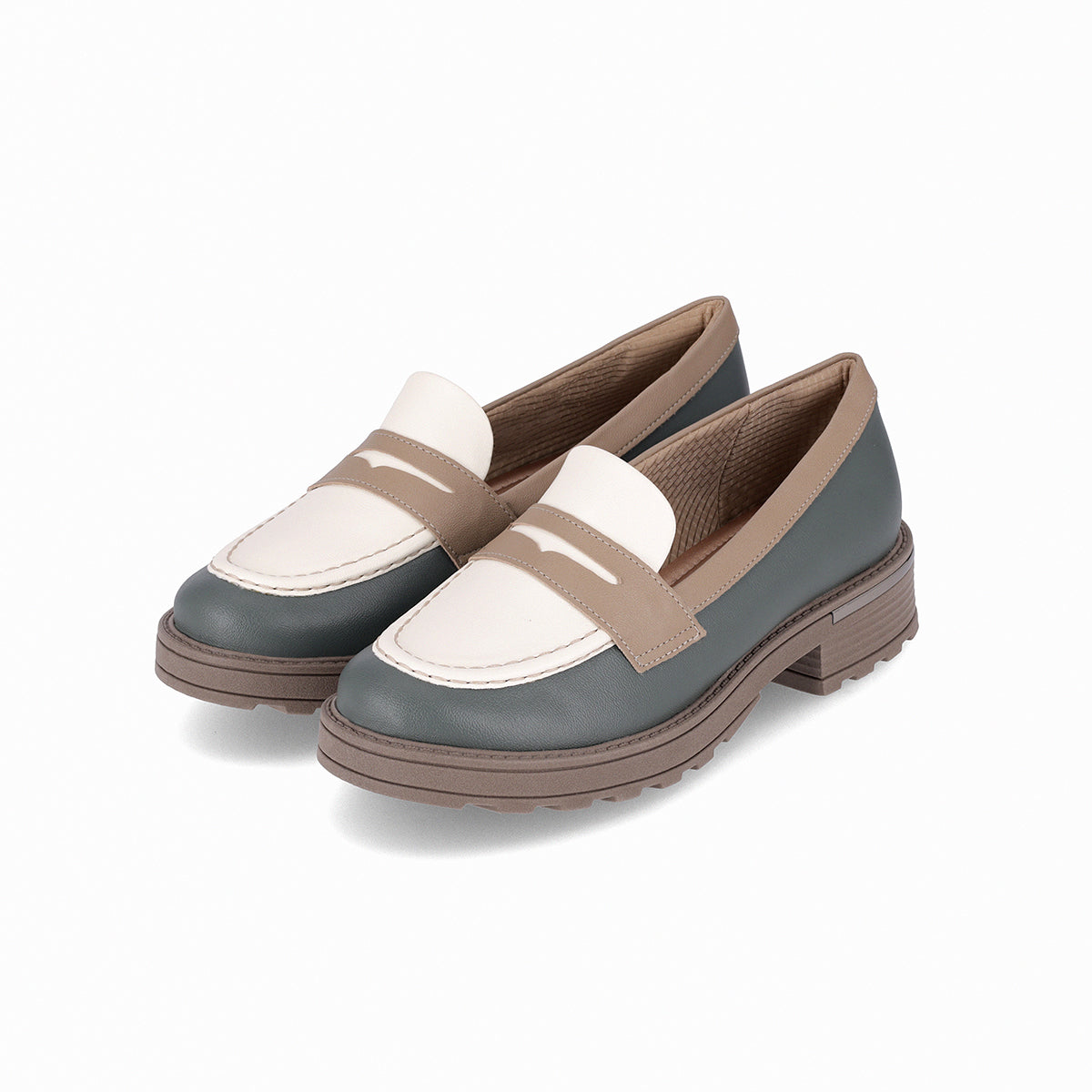 Mocasin Gisa Natural/Verde Piccadilly