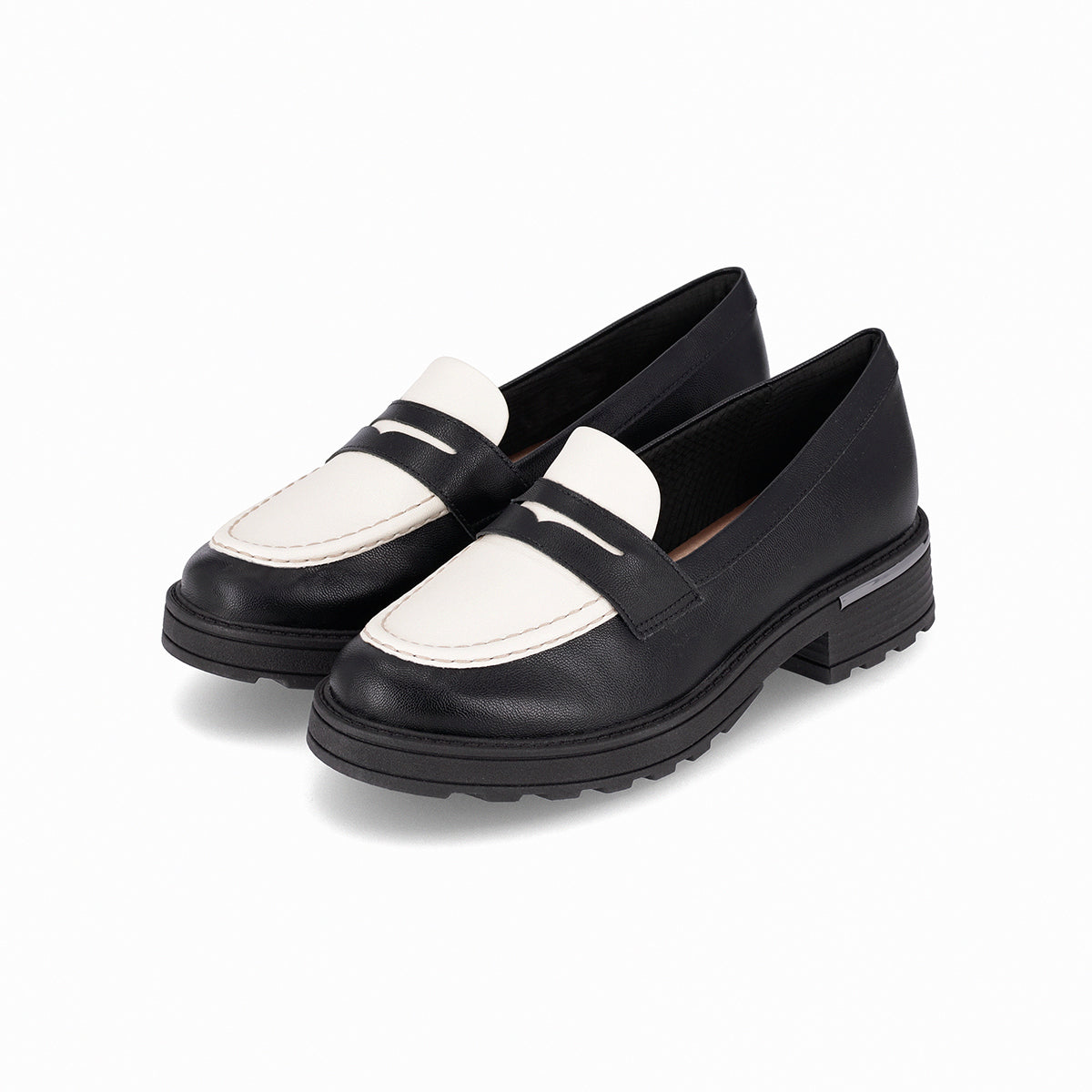 Mocasin Gisa Negro/Blanco Piccadilly