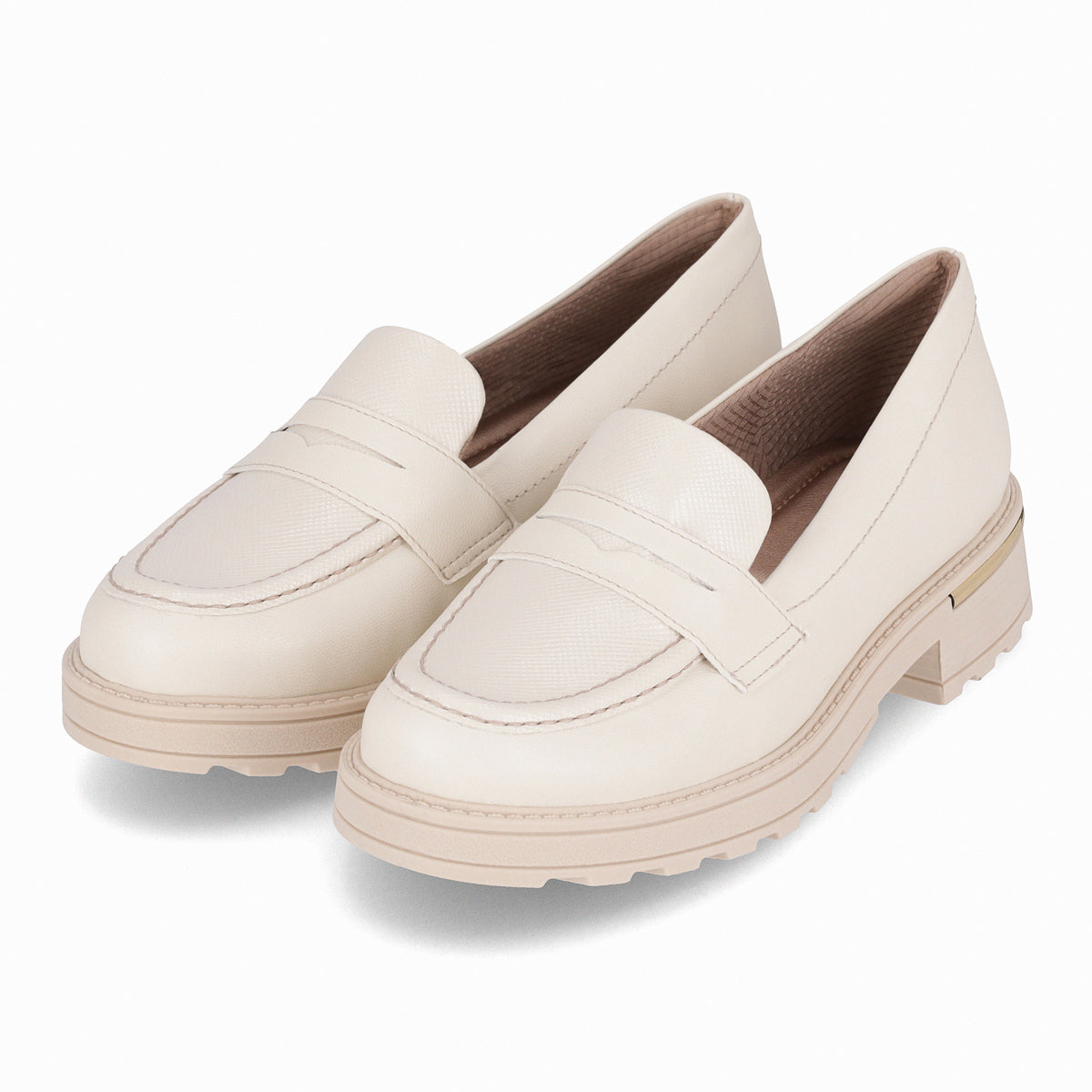 Mocasín Gisa Crema/Snake