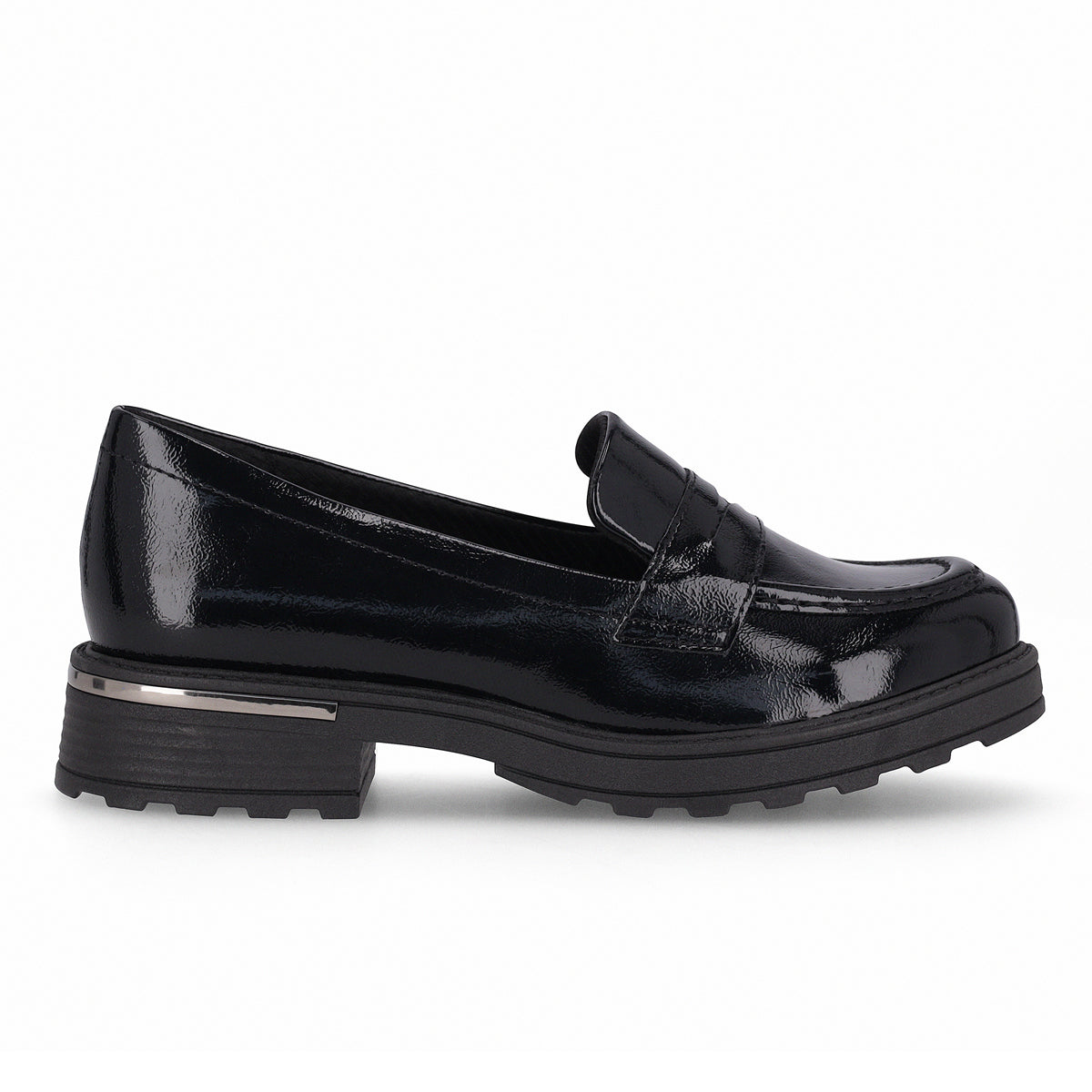 Mocasín Gisa Negro/Charol