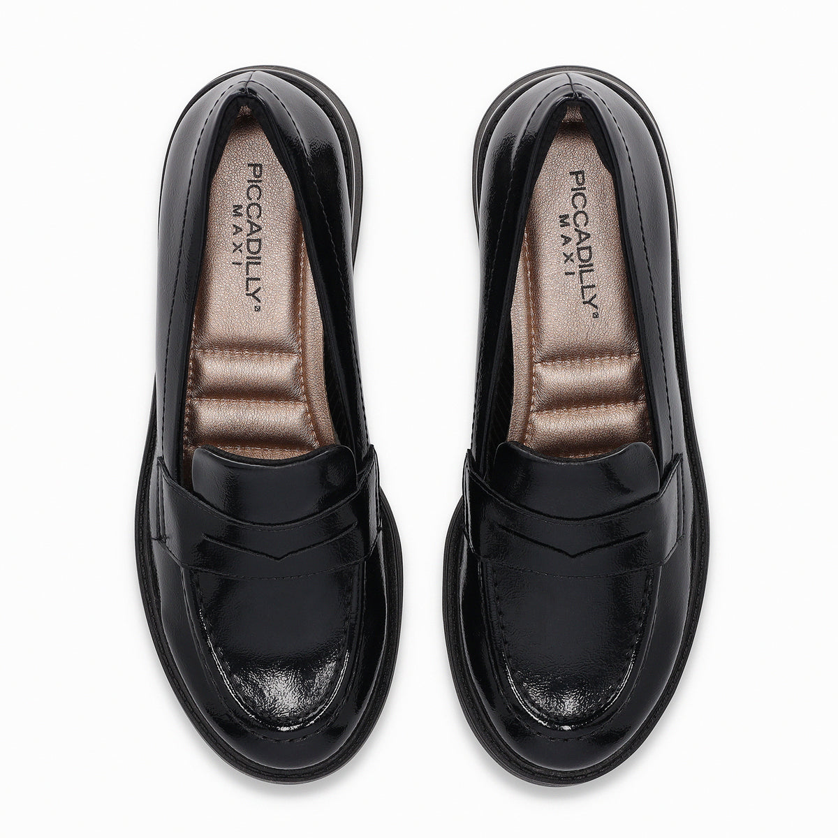 Mocasín Gisa Negro/Charol