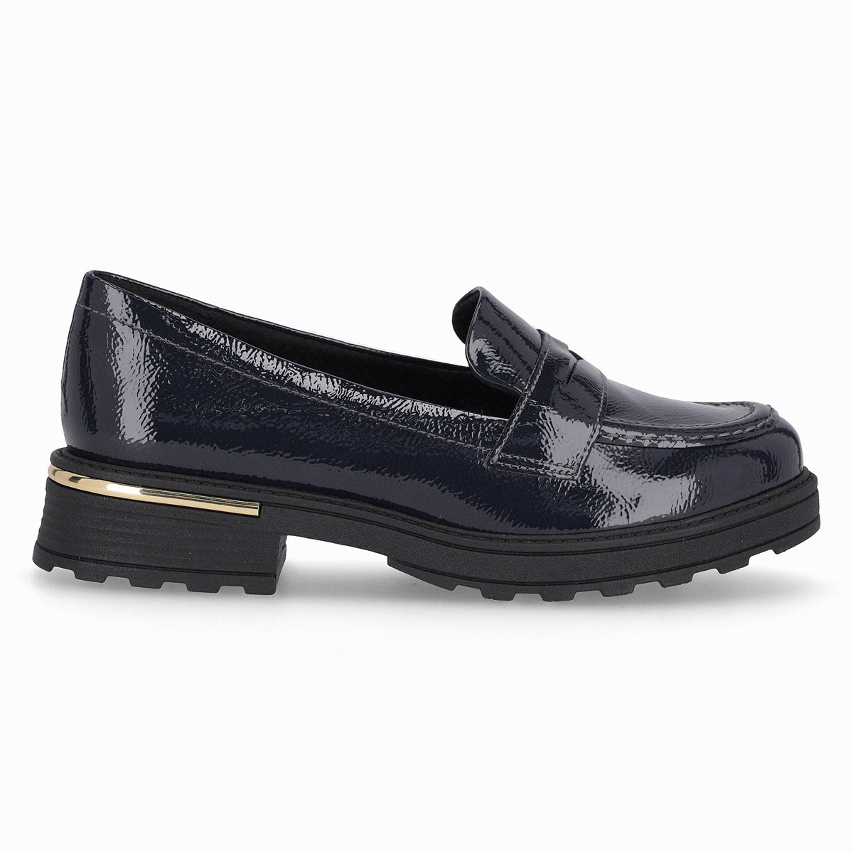 Mocasin Gisa  Azul/Charol