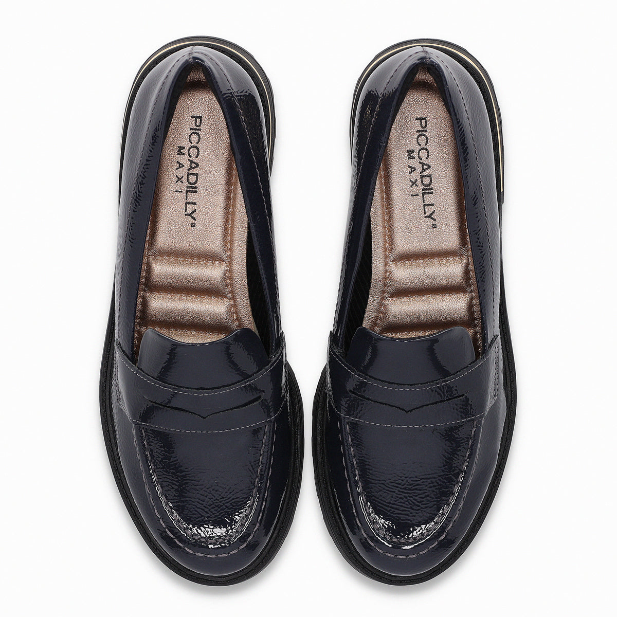Mocasin Gisa  Azul/Charol