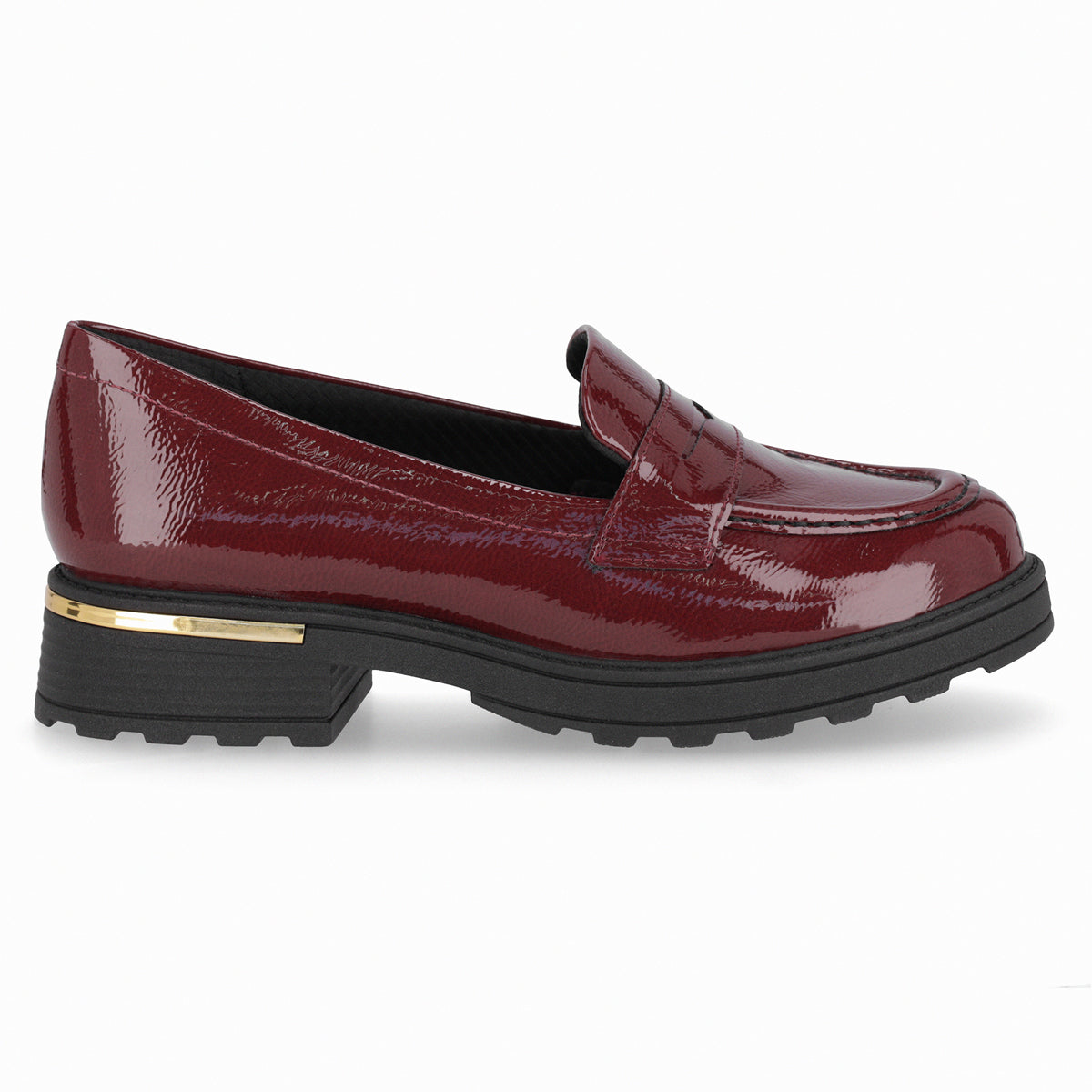 Mocasin Gisa Burdeo/Charol