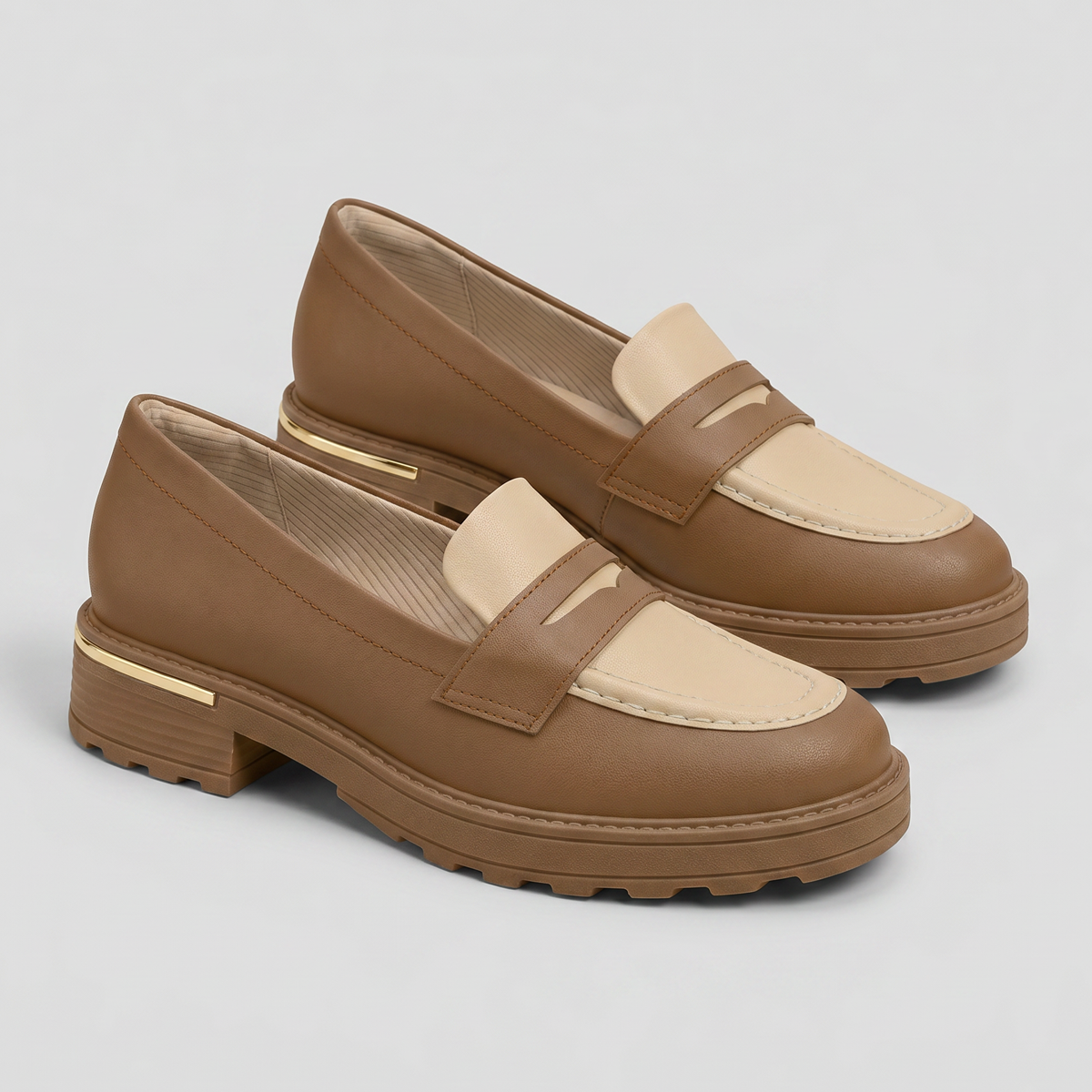Mocasin Gisa 75 Café/Beige