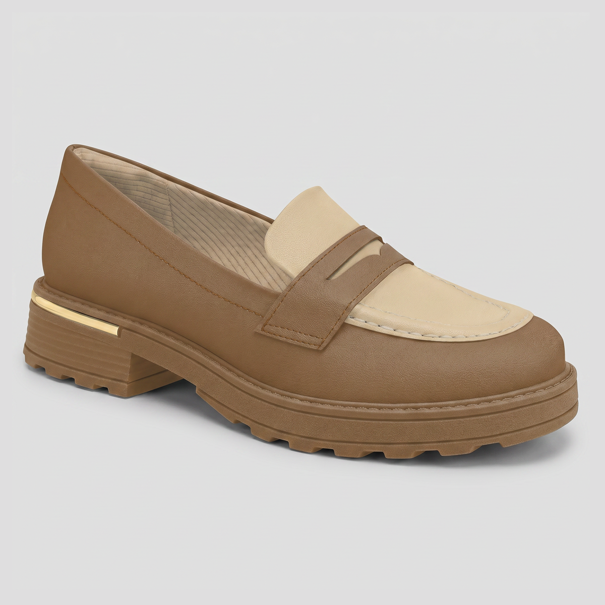Mocasin Gisa 75 Café/Beige