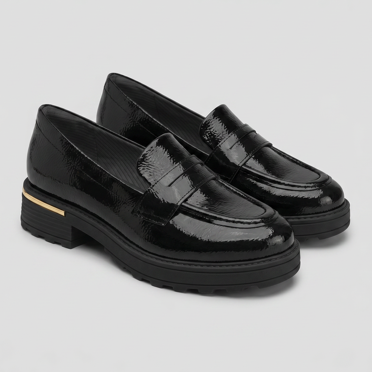 Mocasin Gisa 75 Negro/Charol