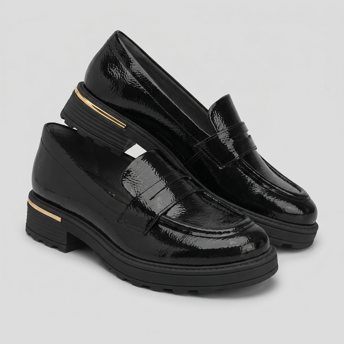 Mocasin Gisa 75 Negro/Charol