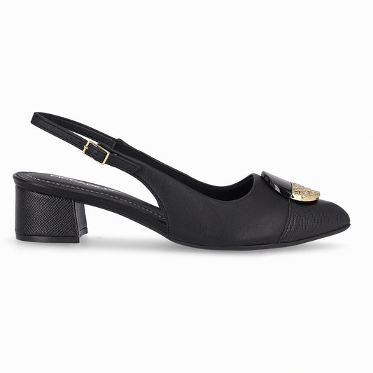 Zapato Taci Negro/Dorado 80