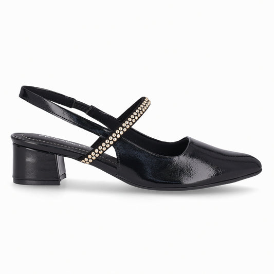 Zapato Taci Negro/Dorado 84