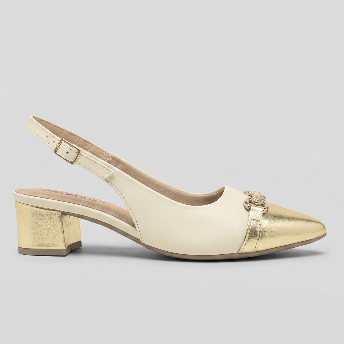 Zapato Taci 28 Crema/Dorado