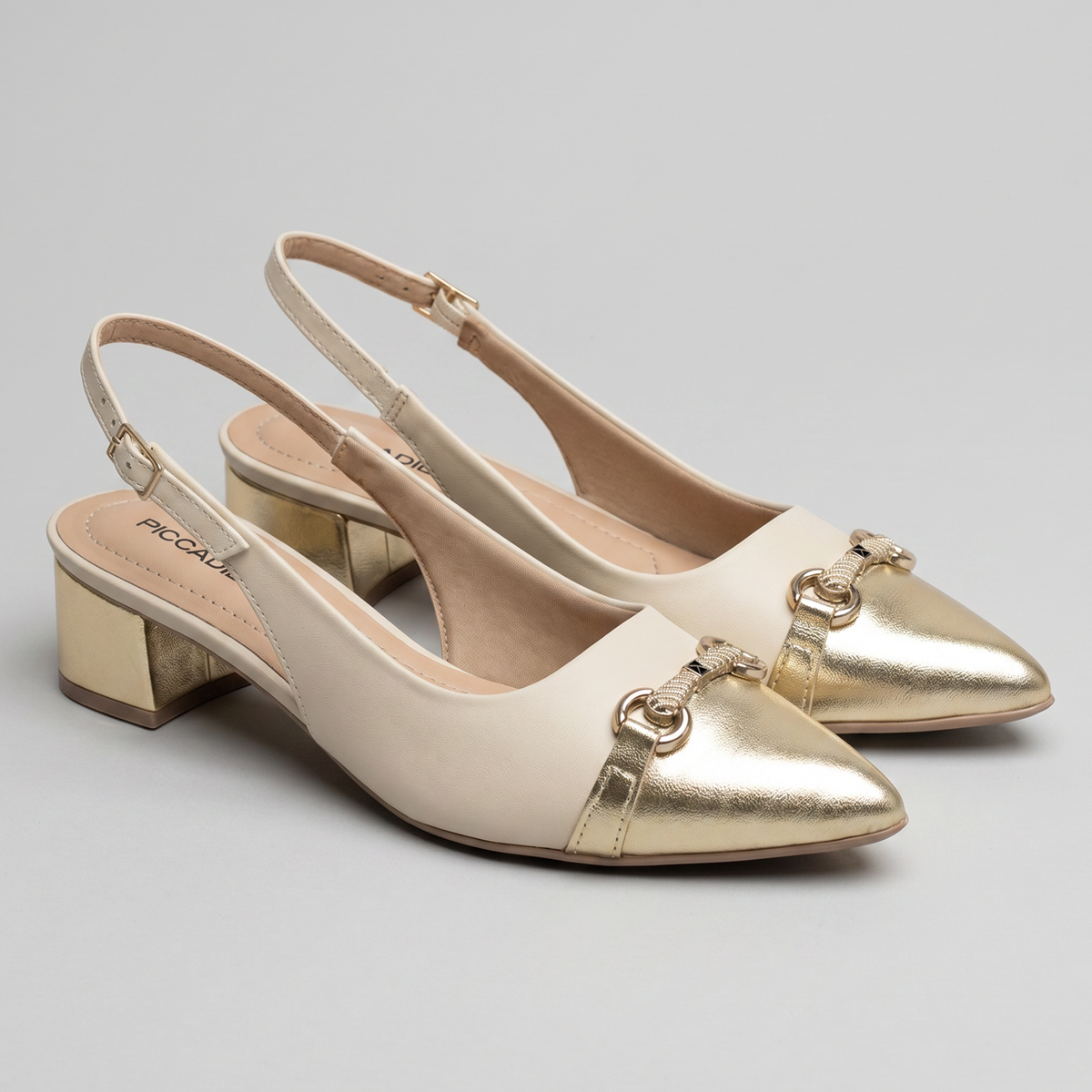 Zapato Taci 28 Crema/Dorado
