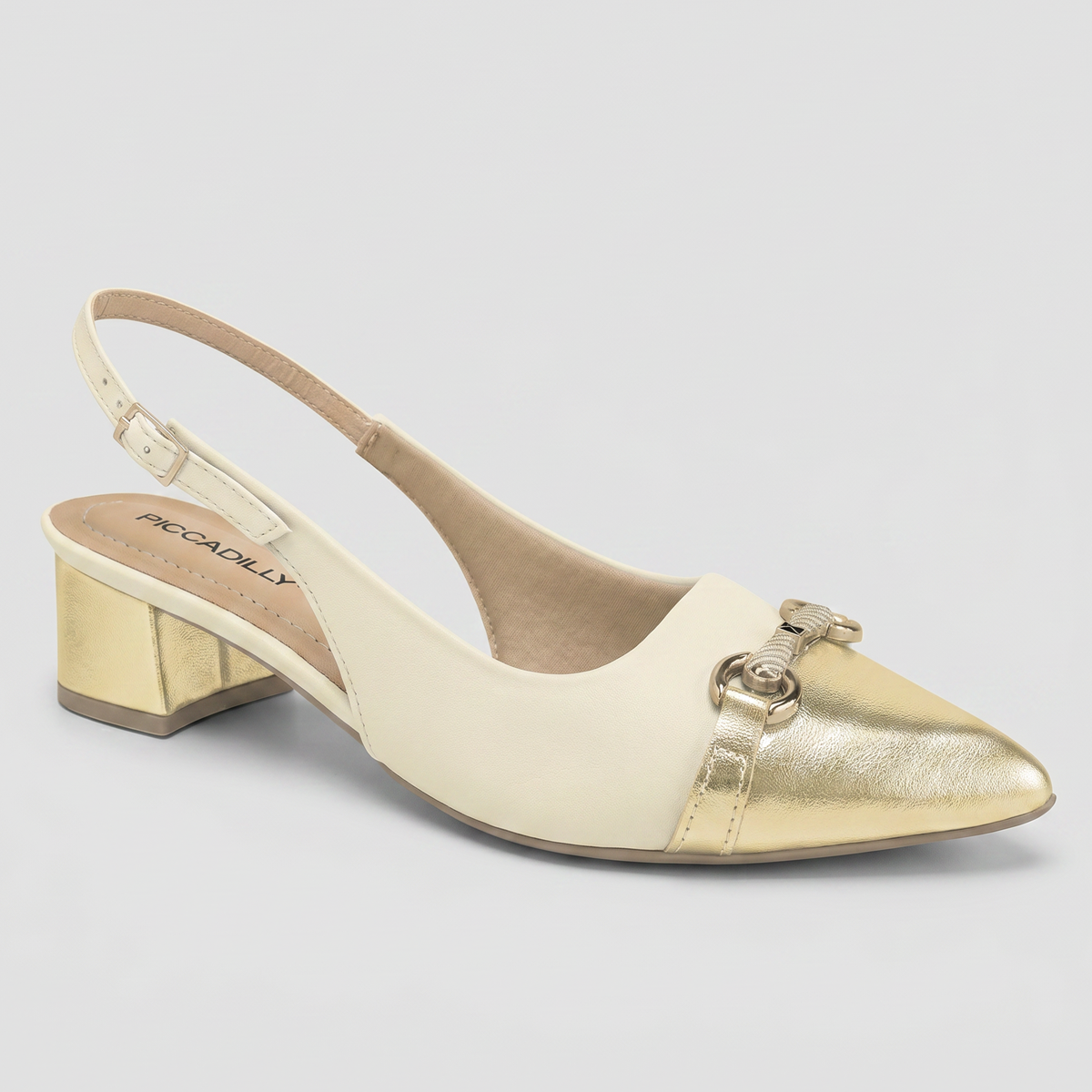 Zapato Taci 28 Crema/Dorado