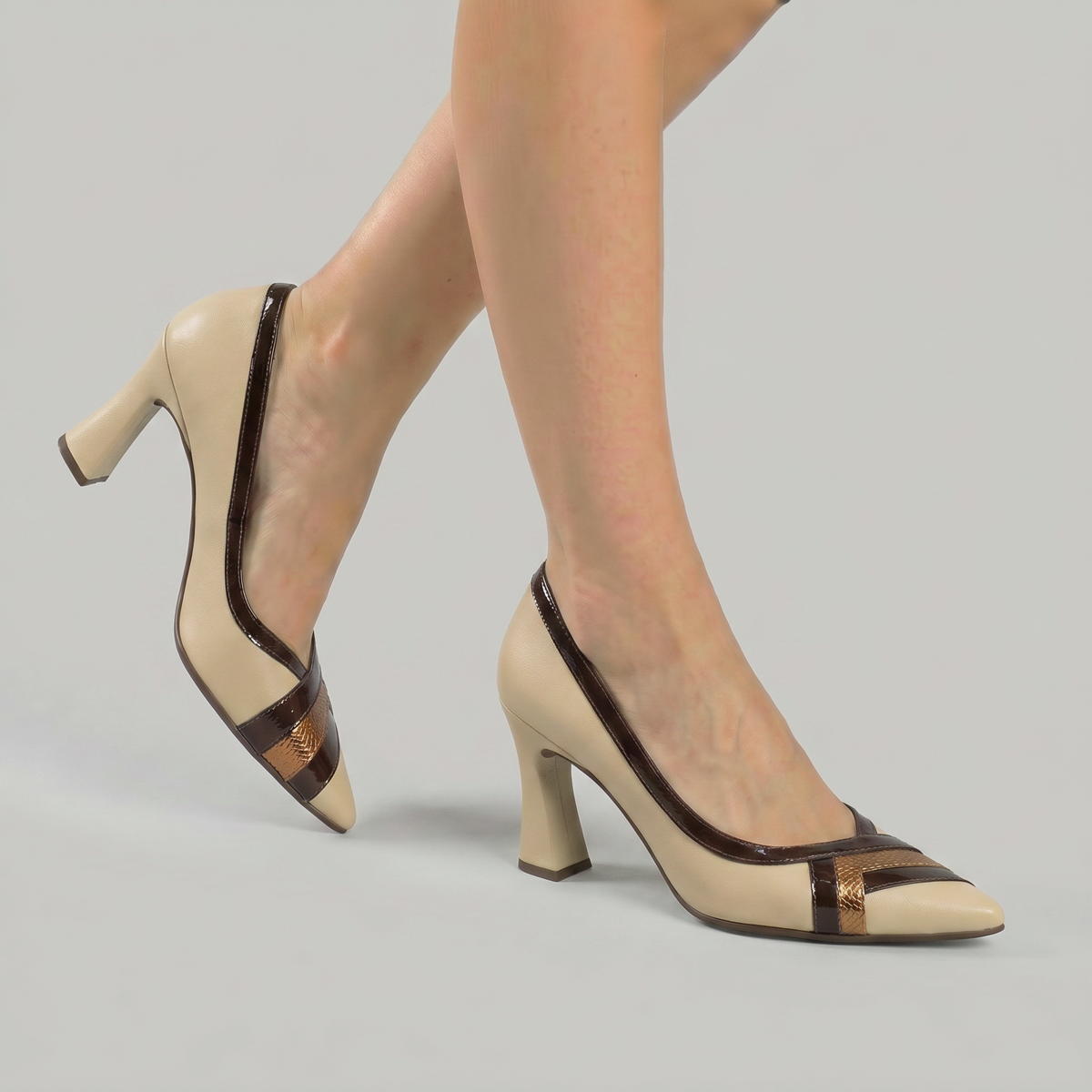 Zapato Silvana  Vainilla/Chocolate
