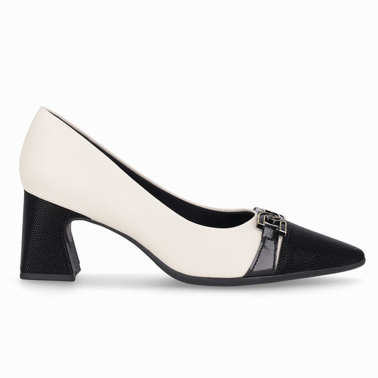 Zapato Irene Negro/Crema