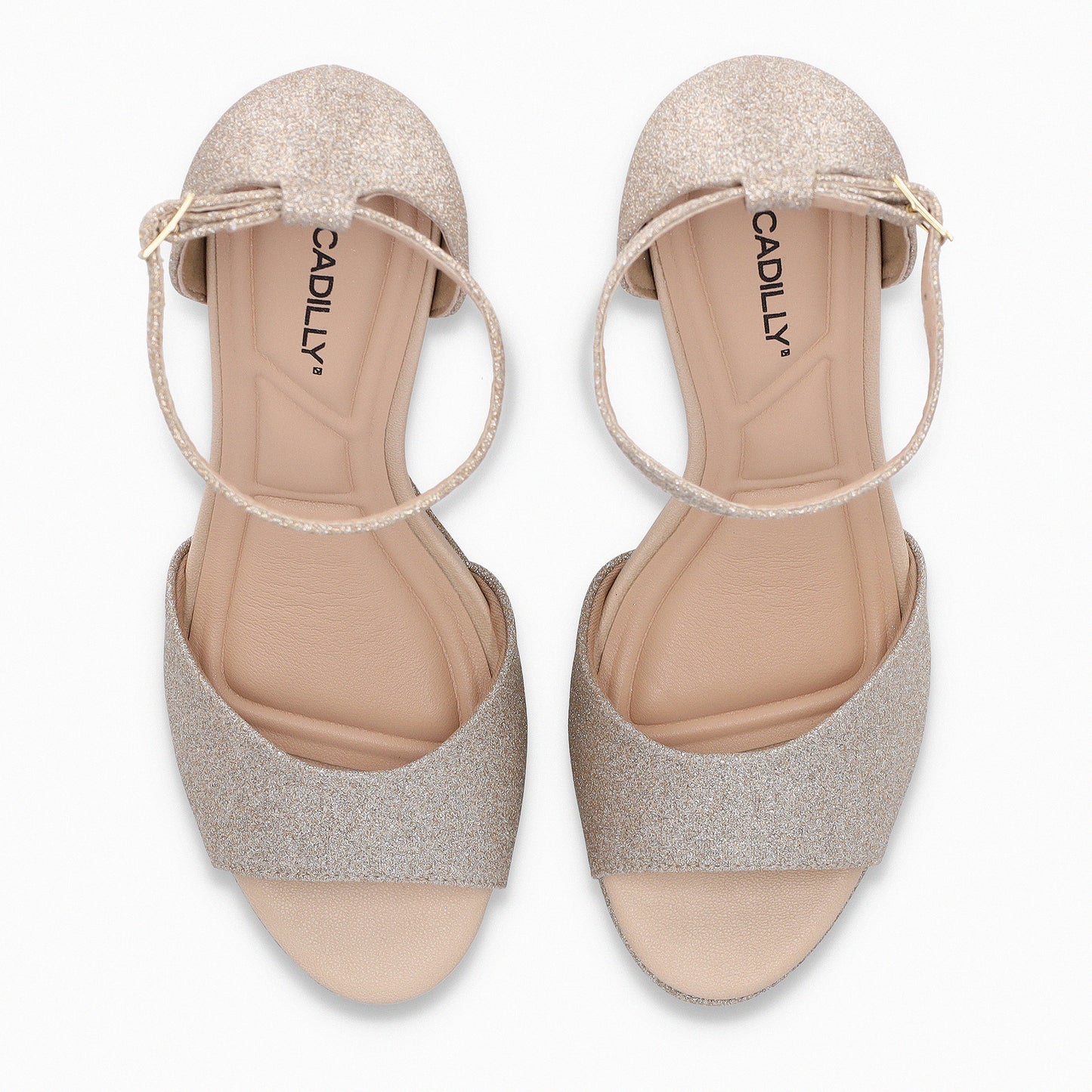 Sandalia Cristine 319  Champagne/Glitter