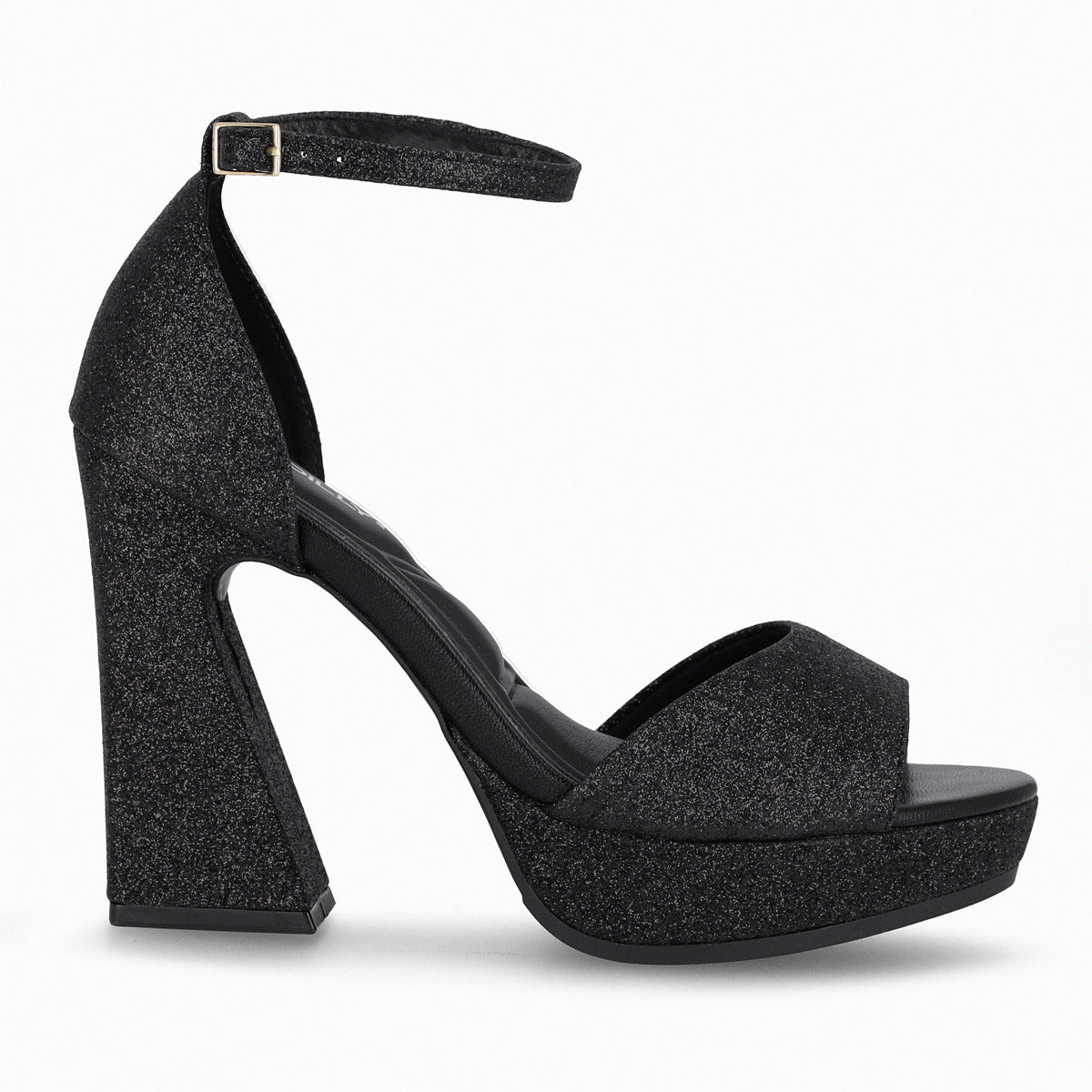 Sandalia Cristine Negro/Glitter
