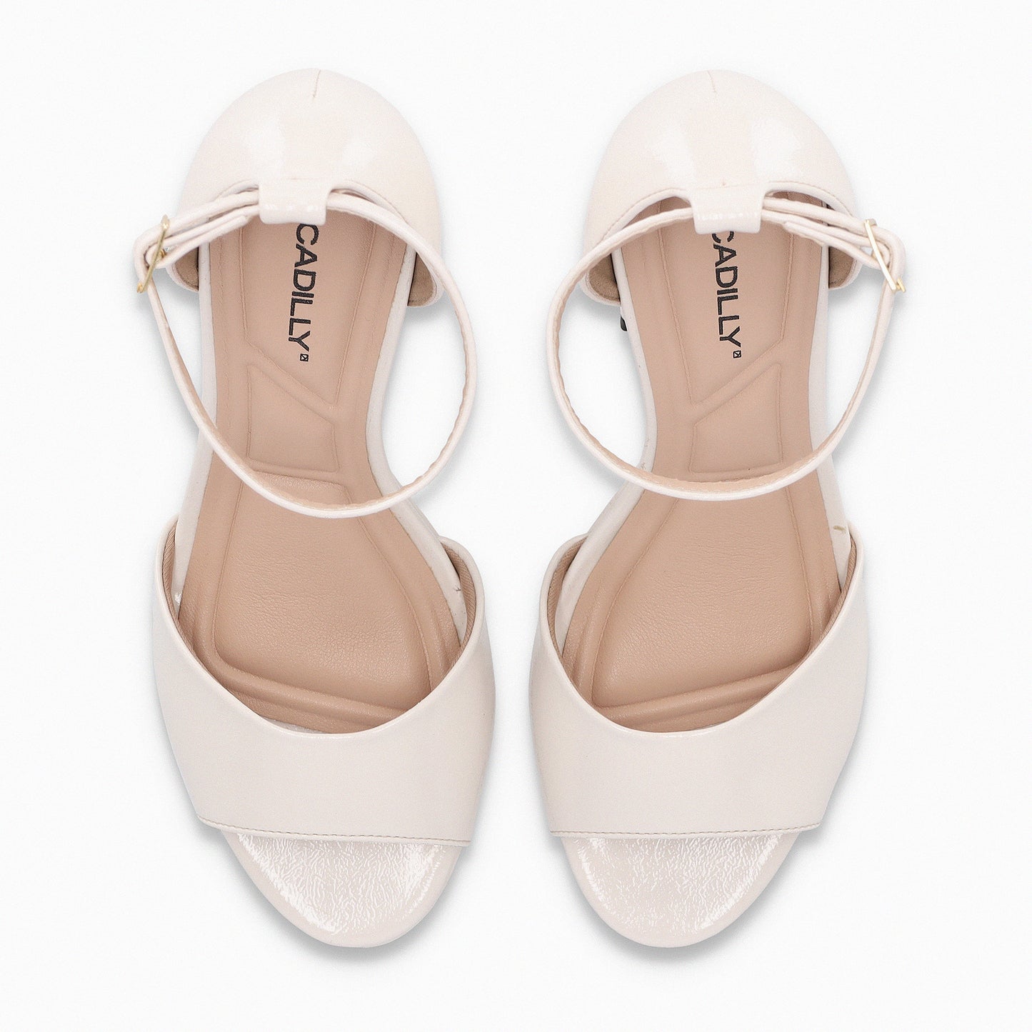 Sandalia Cristine 319  Crema/Charol