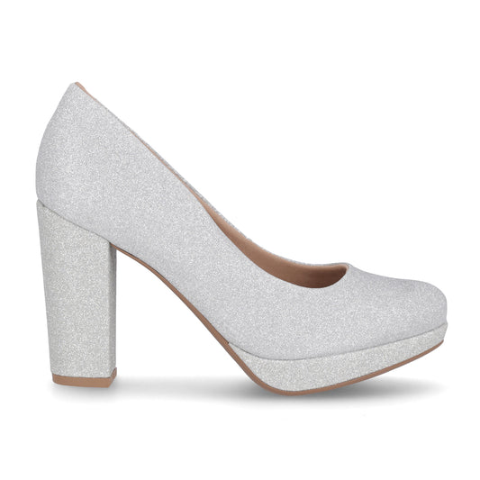 Zapato Evelin Plata/Glitter