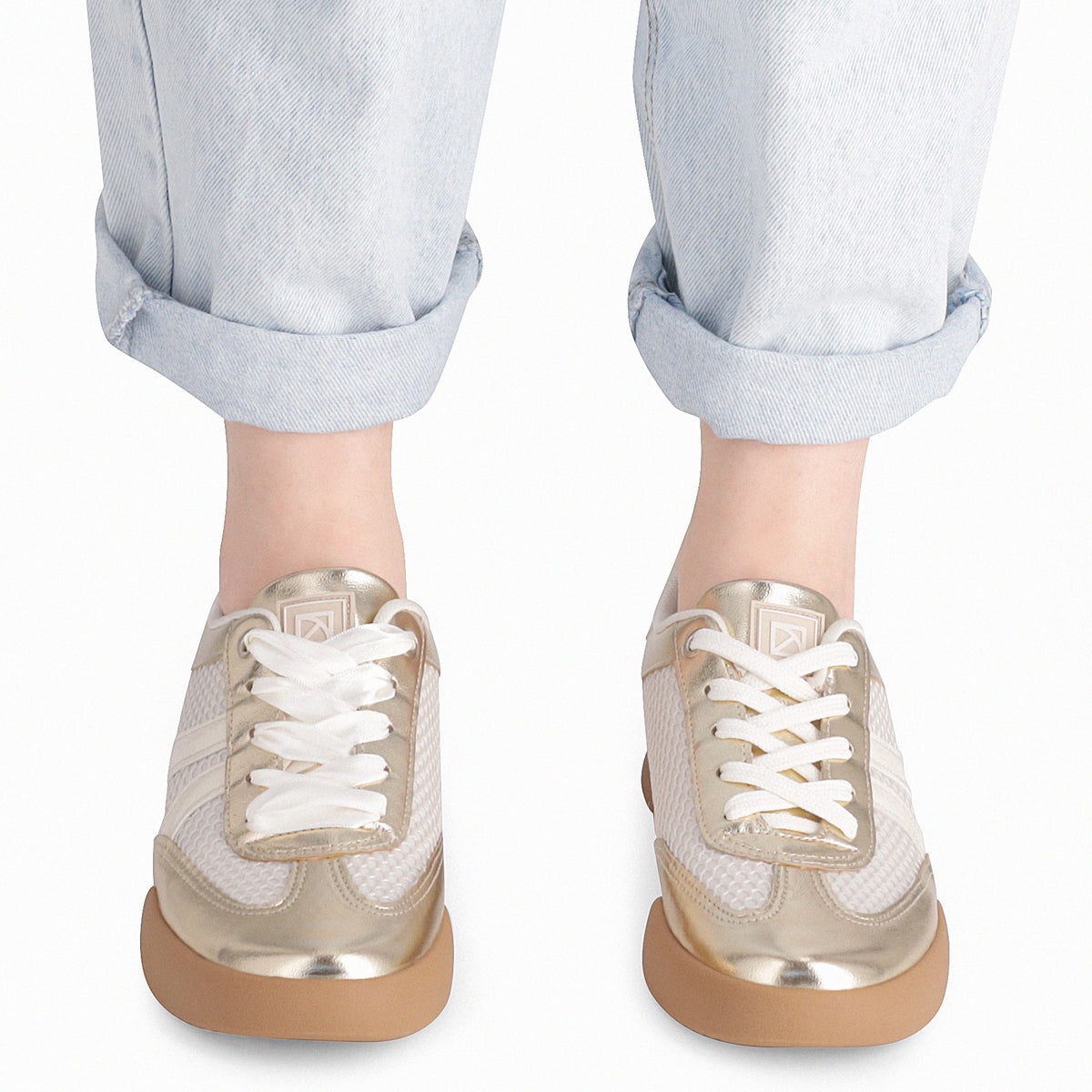 Zapatilla Caroline Dorado/Beige