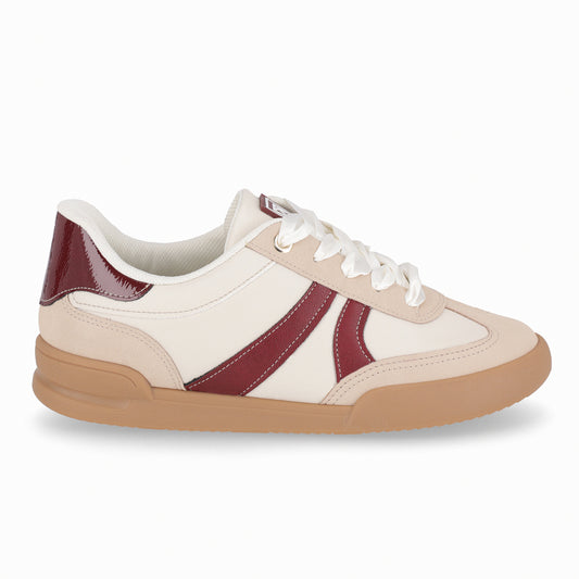 Zapatilla Caroline  Beige/Burdeo