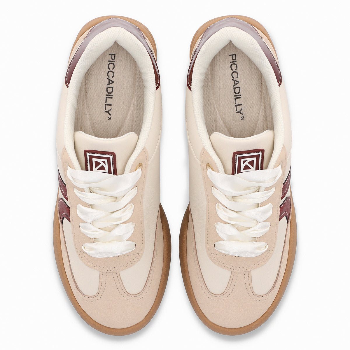 Zapatilla Caroline  Beige/Burdeo