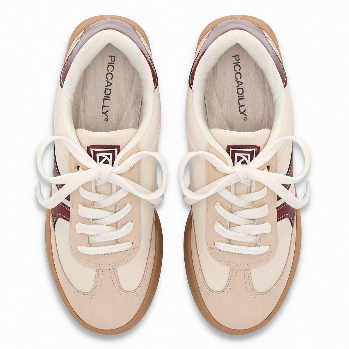 Zapatilla Caroline  Beige/Burdeo