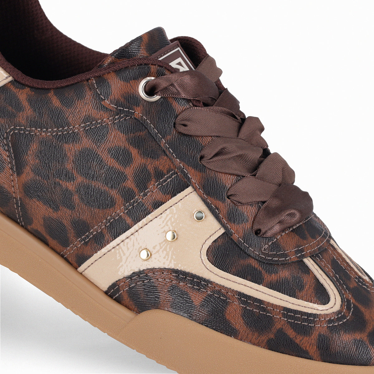 Zapatilla Caroline Animal Print/Café