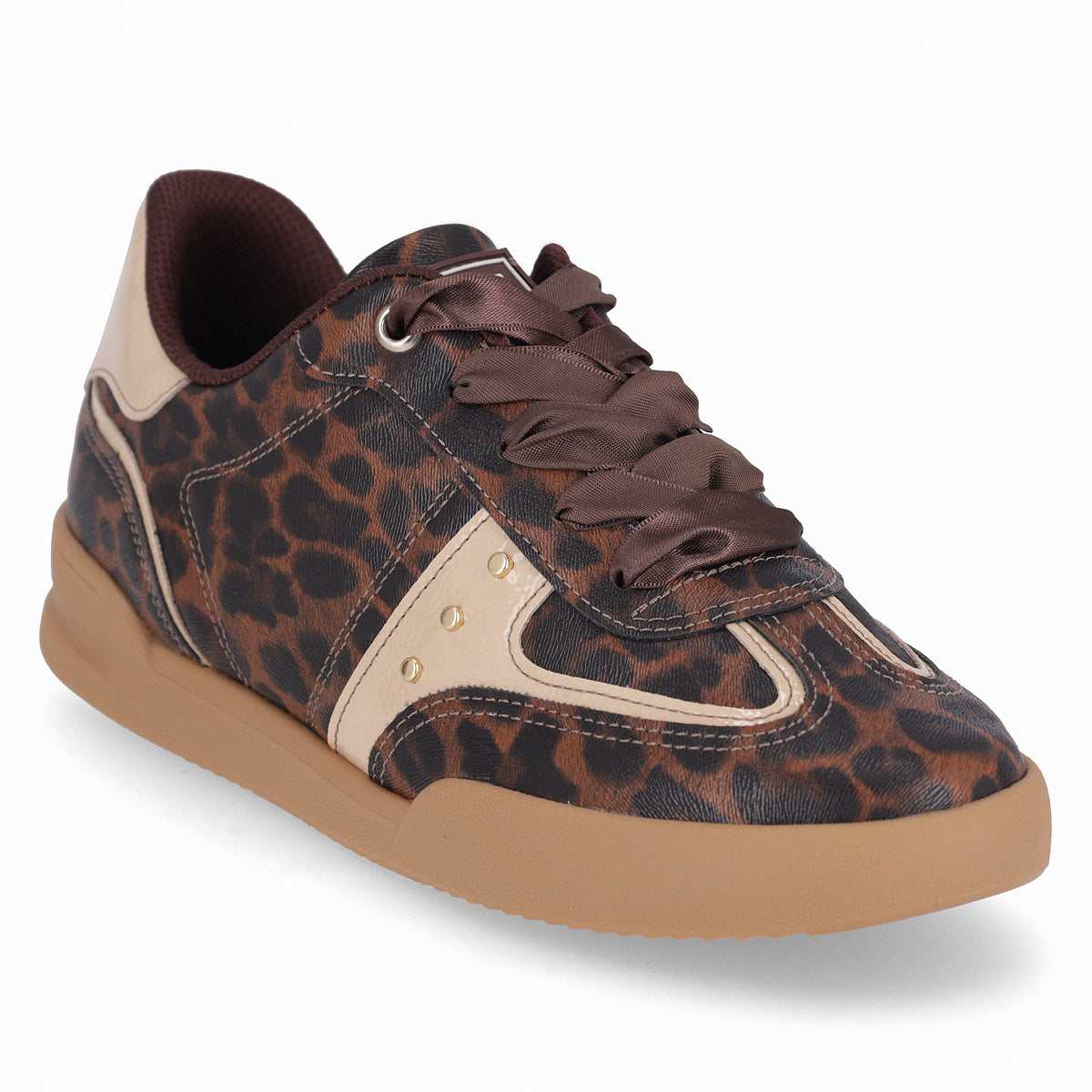 Zapatilla Caroline Animal Print/Café