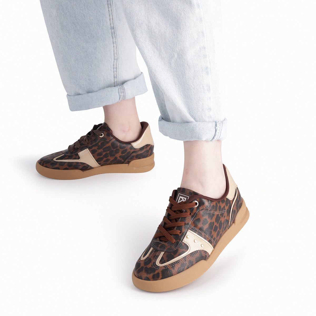 Zapatilla Caroline Animal Print/Café