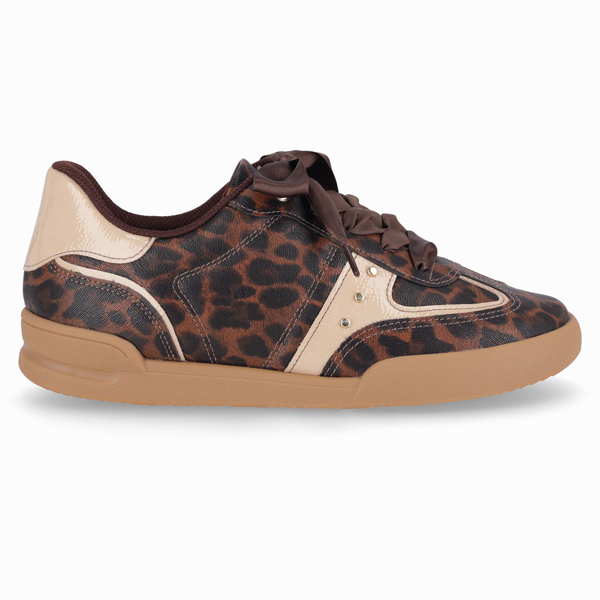 Zapatilla Caroline Animal Print/Café