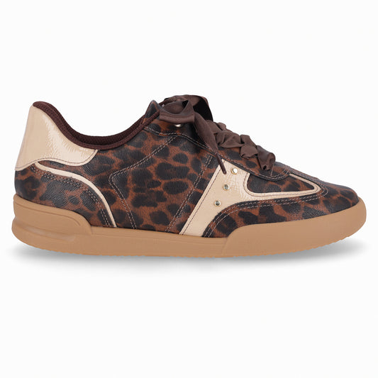 Zapatilla Caroline Animal Print/Café