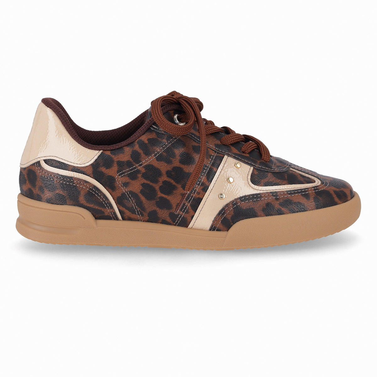 Zapatilla Caroline Animal Print/Café
